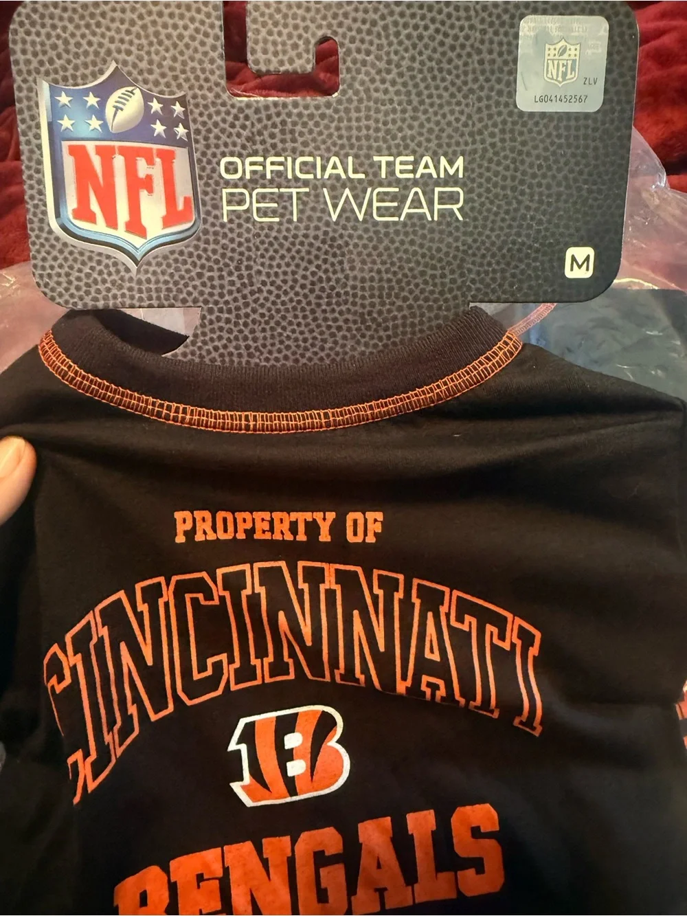 NWT NFL Cincinnati Bengals Black & Orange Dog T-Shirt Medium